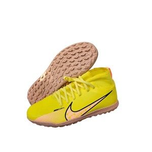 Nike Jr Mercurial Superfly 9 Club  Yellow Soccer Cleats TURF  Sz 5.5 DJ5954-780
